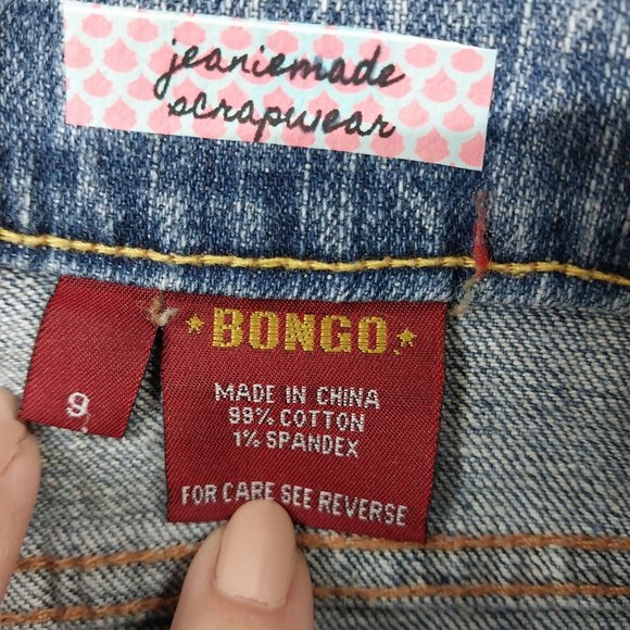 1004 Size 9j Bongo Stretch Upcycled Jeans Bell-Bottoms - Picture 4 of 4